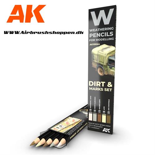 Weathering blyant sæt DIRT: MARKS SET - AK10044 AK-Interactive.